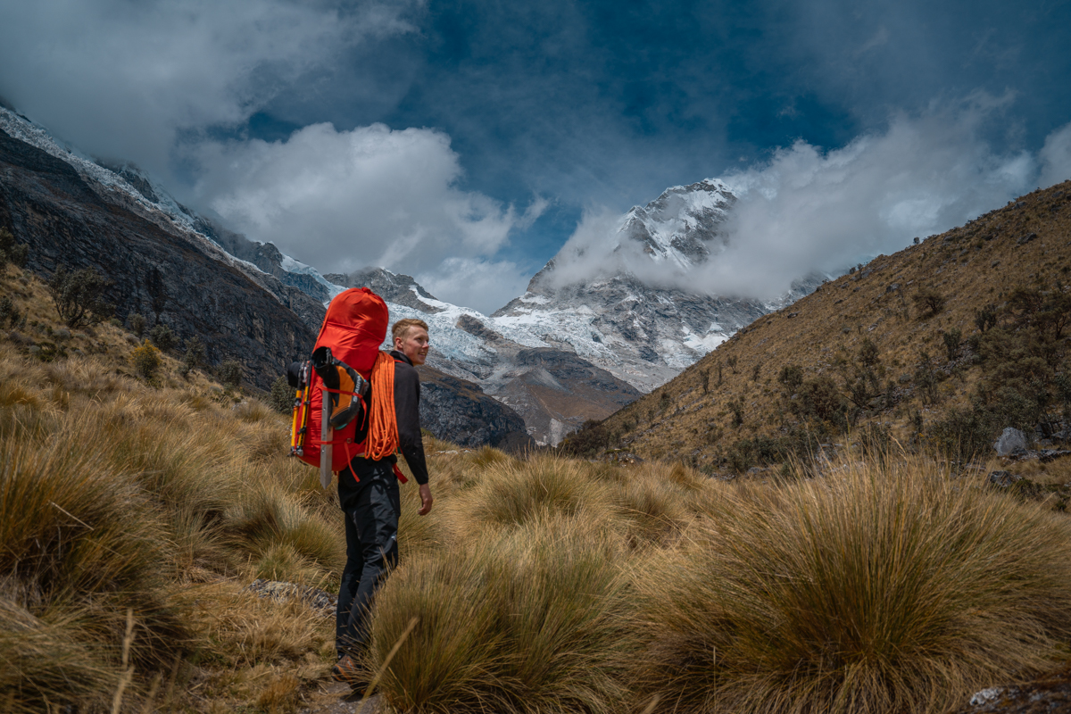 Shortly before Chopicalqui Base Camp