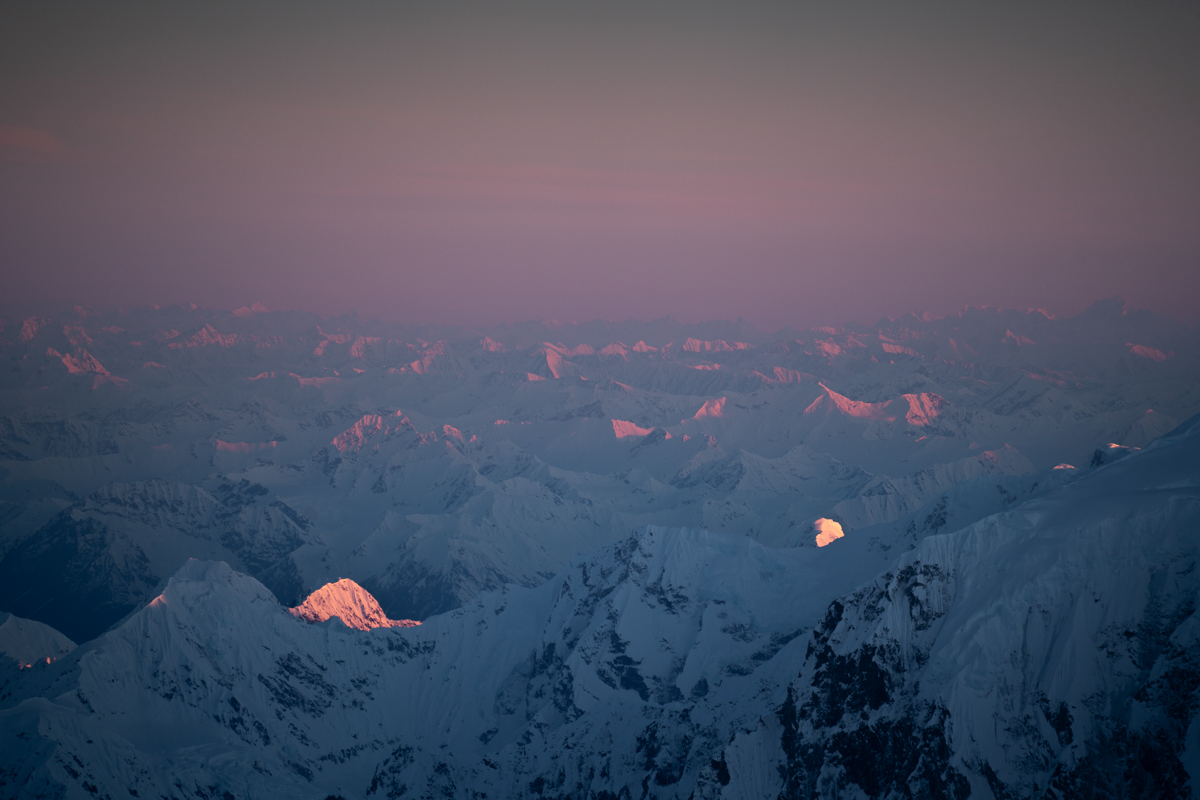 Sunset in the Alaska Range